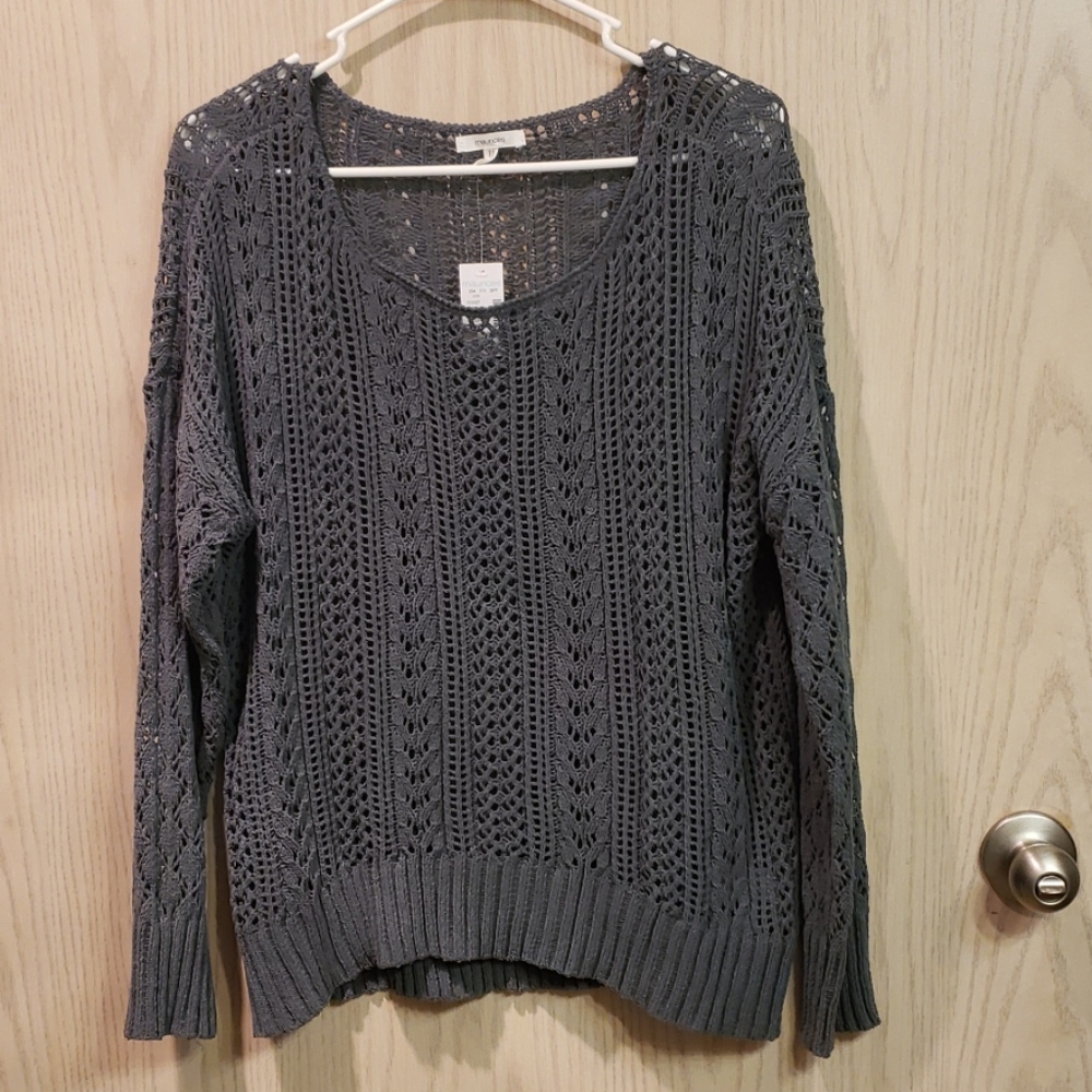 Women's Matte Chenille Pointelle Pullover